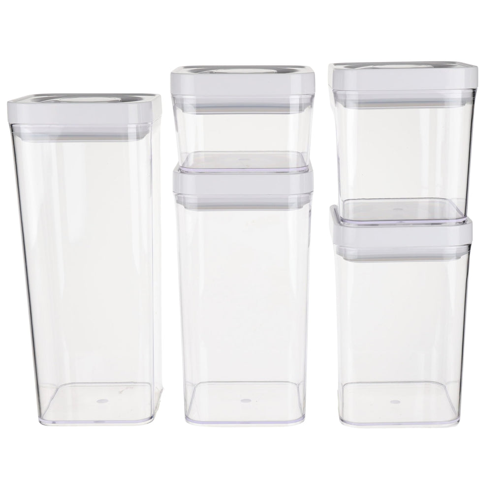 Airtight Food Storage Containers, BPA Free, Dishwasher Safe, with Twist/Turn Lids, Pantry Organization, 10-Piece