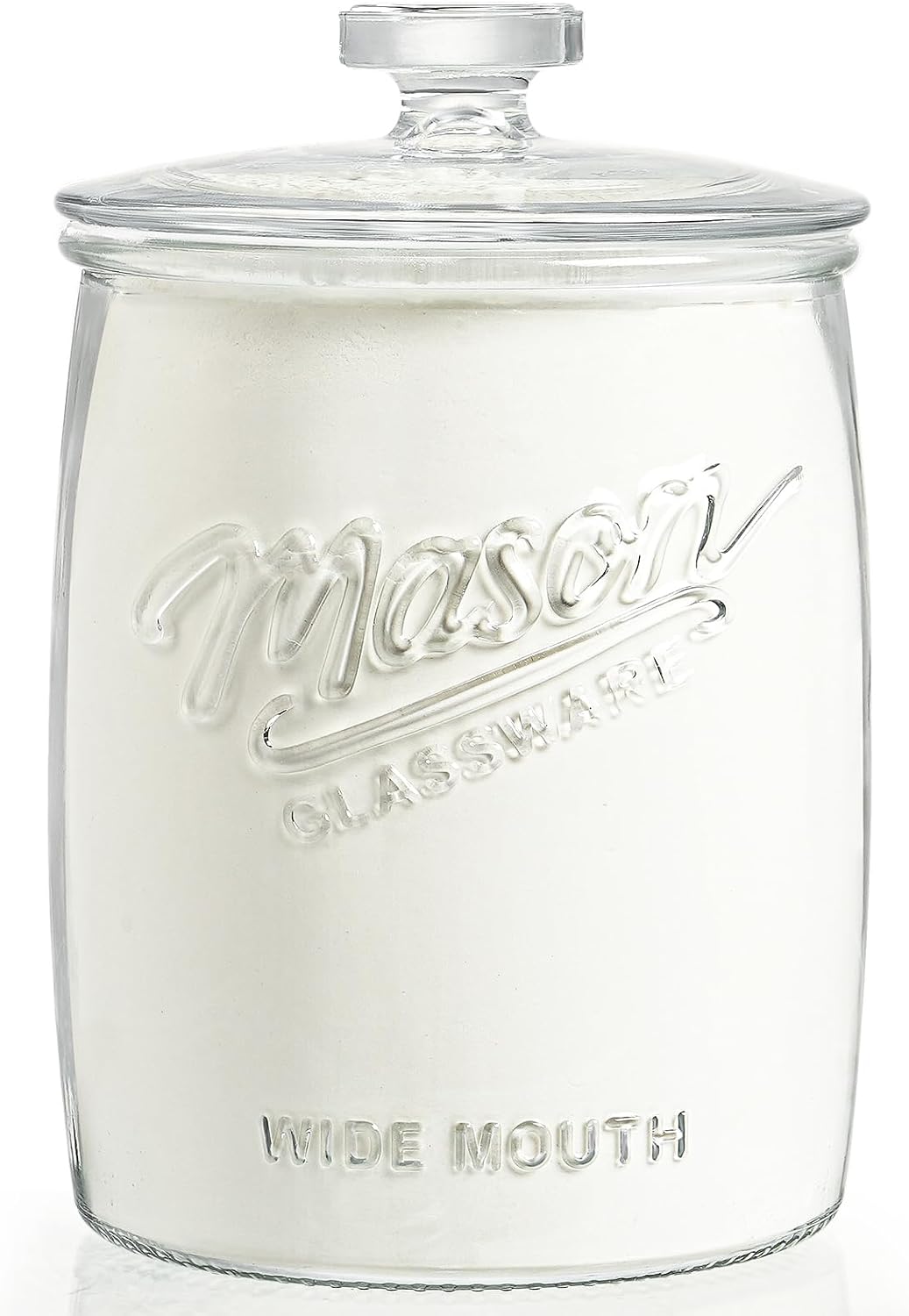 Gallon Glass Cookie Jar, Airtight Lid & Wide Mouth Mason Jar - Set of 128