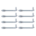 8 Inch J Bolt Gate Hinge 8-Pack, 5/8" Gate Bolt Post Hinge