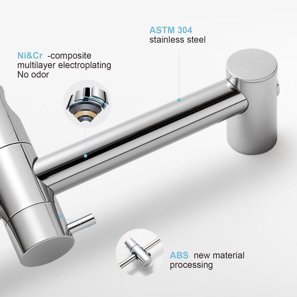 Shower Slide Bar Combo, 33 in Segmental Slide Bar with 6-Mode High Pressure Handheld Shower Head and 60 in Stainless