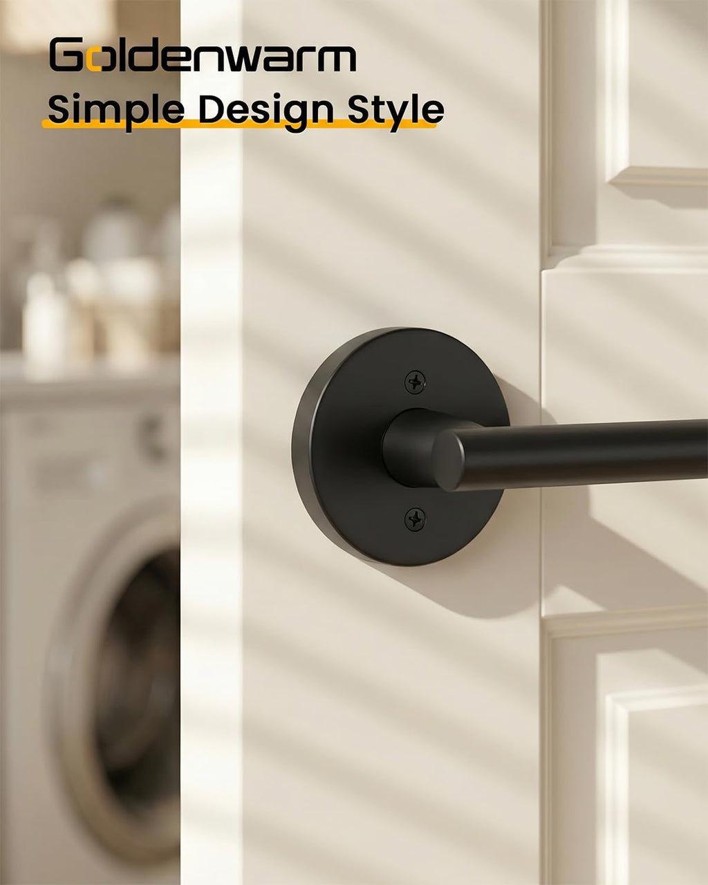 Black Door Handle Interior,Dummy Door Levers for Closets 1 Pack