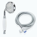 Vintage Hand-held Shower Rain Sprayer Telephone Shaped Ceramic Shower Head with 59 Inch Hose (Chrome Finish)
