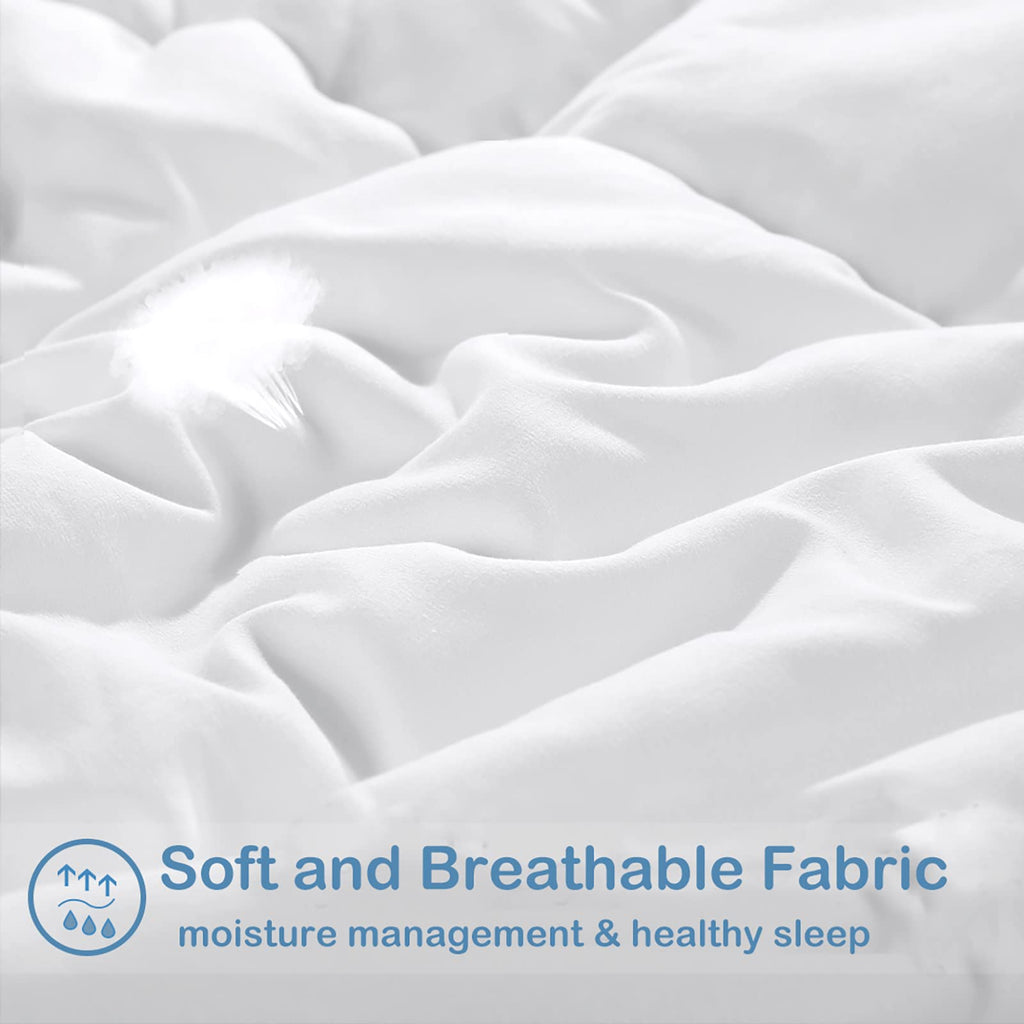 Down Alternative Comforter, White, 90x102 Inches