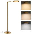 LED Floor Lamp, 12W LED Adjustable Height Pharmacy Floor Lamp 350° Swing Arms & Head, 3-Color Temperature