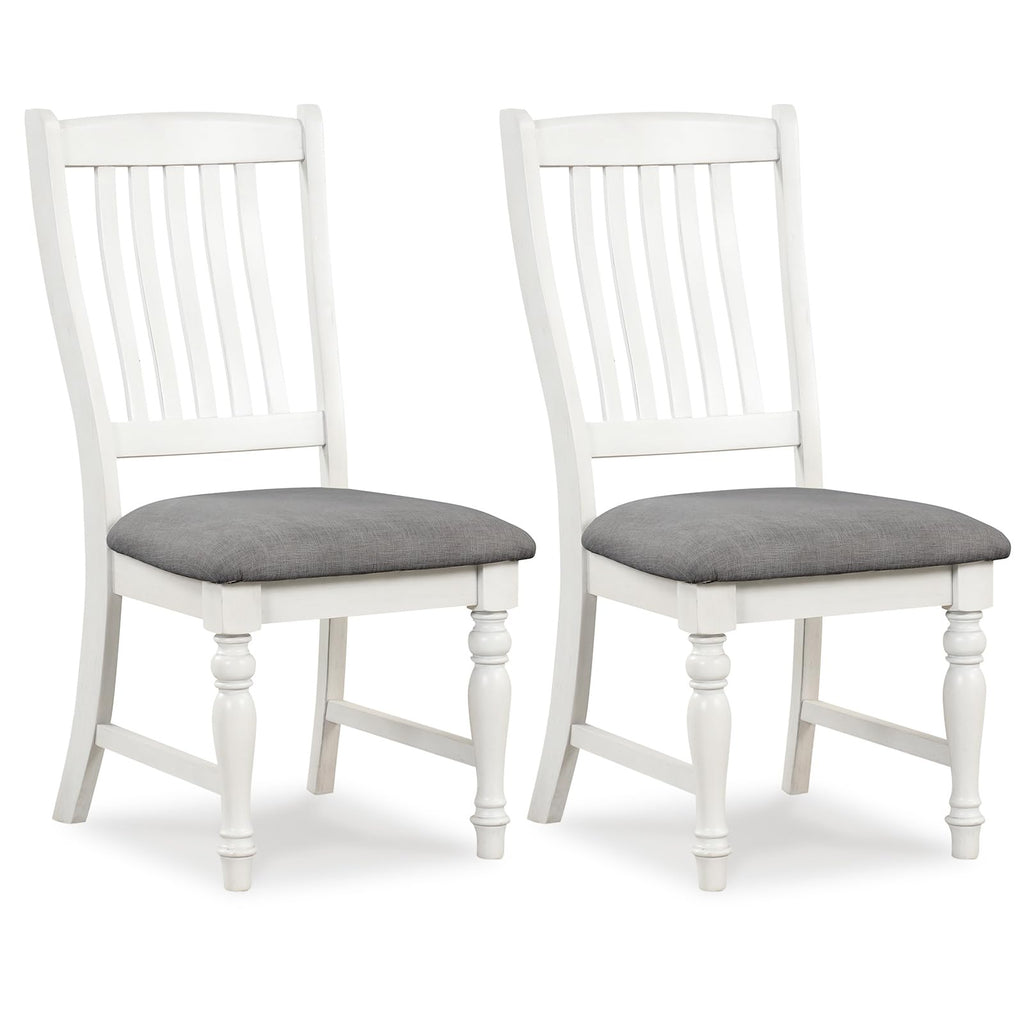 Wood Dining Chairs Set of 2, Farmhouse Kitchen Chairs with Solid Wood Frame, Max Load 355 Lbs, Armless Upholstered