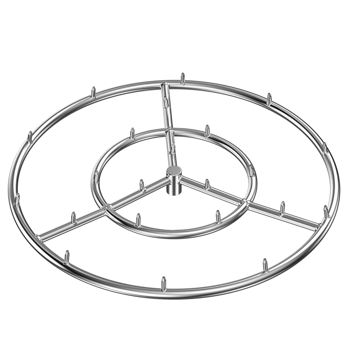 24-Inch Round Stainless Steel Fire Pit Jet Burner Ring