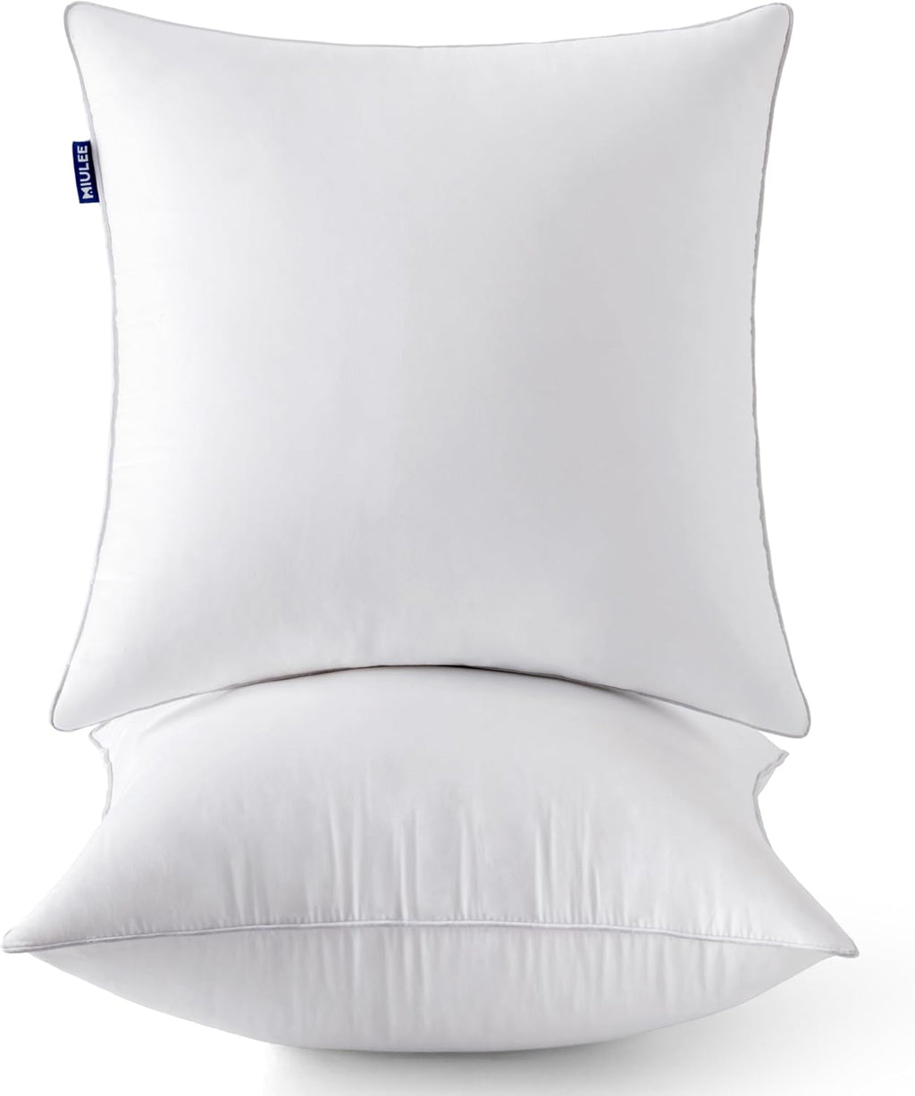 20 x 20 Pillow Inserts () -Throw Pillows for Couch Sofa with 100% Cotton Covers - Set of 2