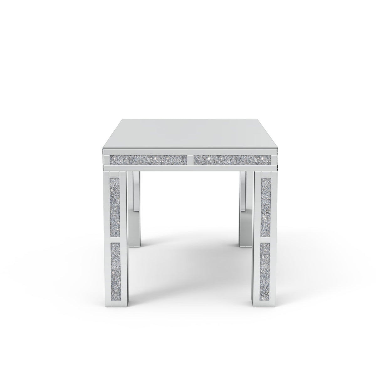 Modern Dining Table Set for 4, Rectangular Glass Kitchen Table
