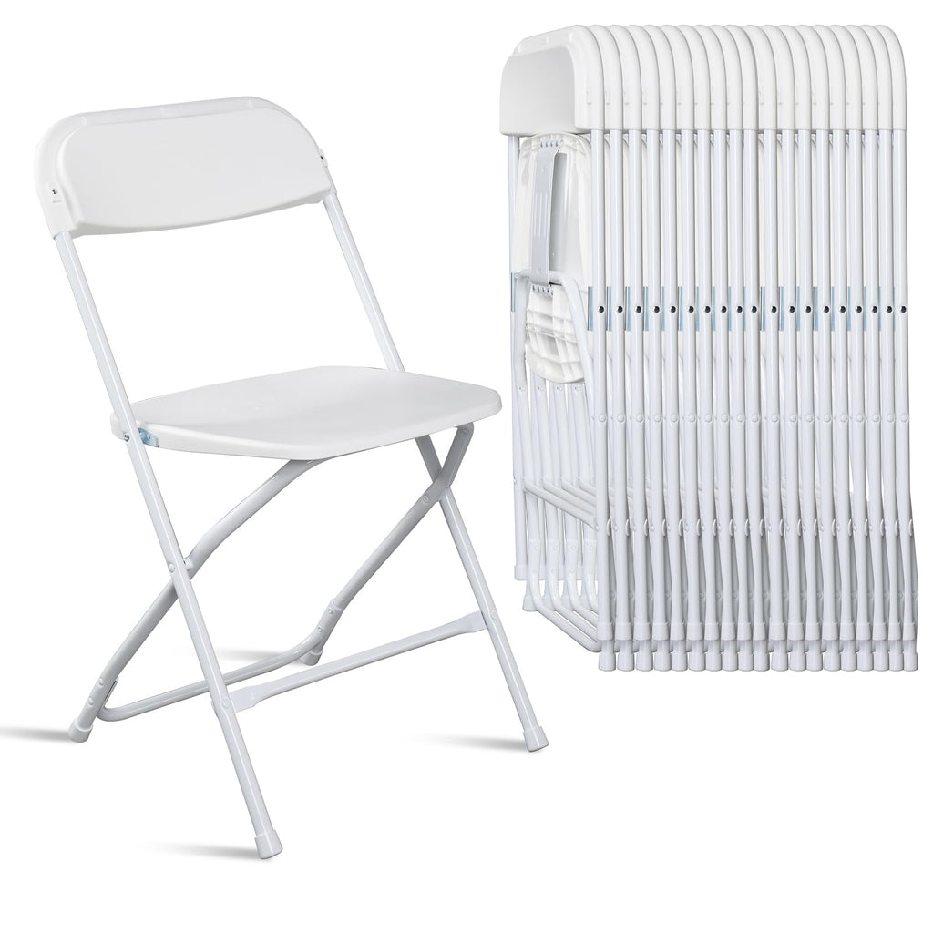 10pcs Folding Chair, Plastic Chairs with 330-Pound Capacity, Easy to Fold and Store Suitable for Indoor & Outdoor