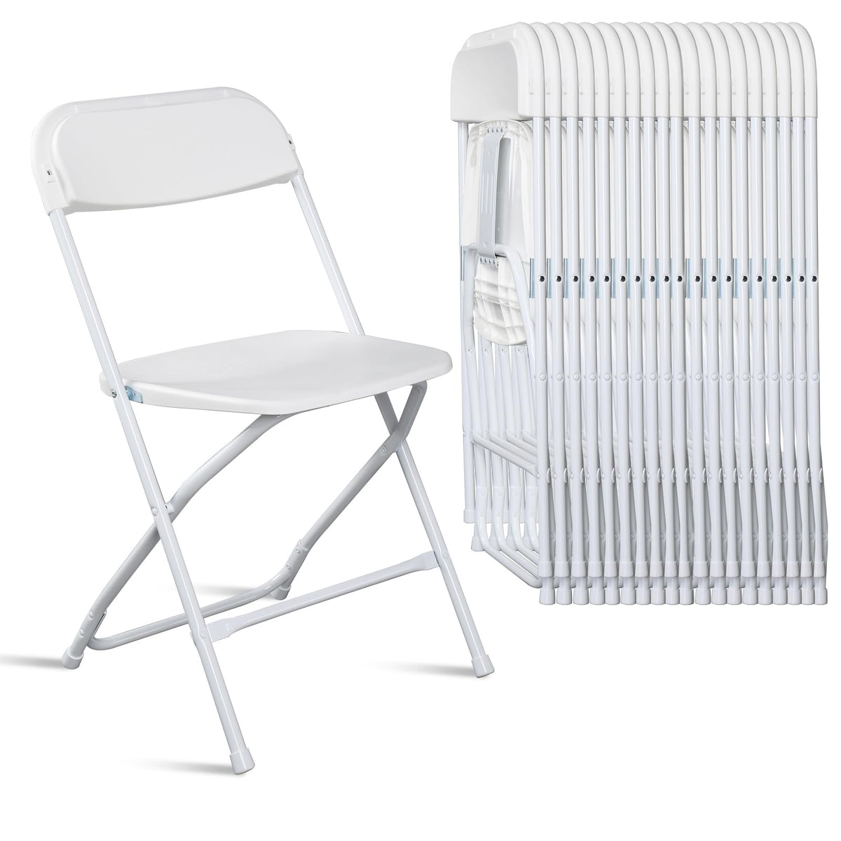 10pcs Folding Chair, Plastic Chairs with 330-Pound Capacity, Easy to Fold and Store Suitable for Indoor & Outdoor
