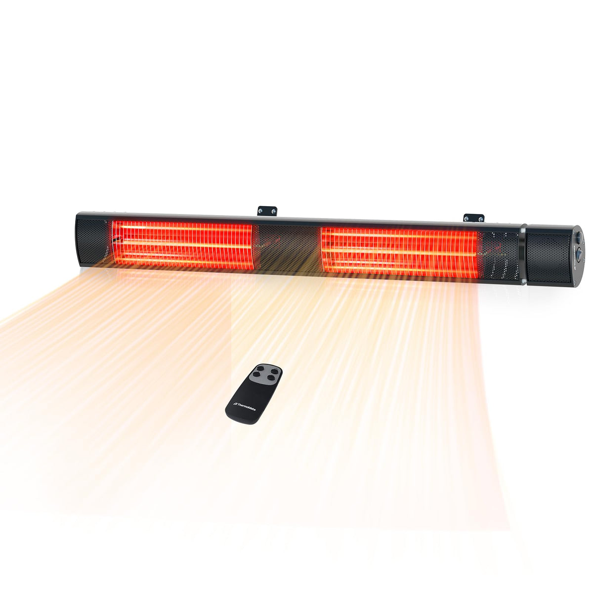 Infrared Heater, Outdoor Heater, Garage, Restaurant, 3000W Carbon Fiber 240V with Remote, ETL Certified Black