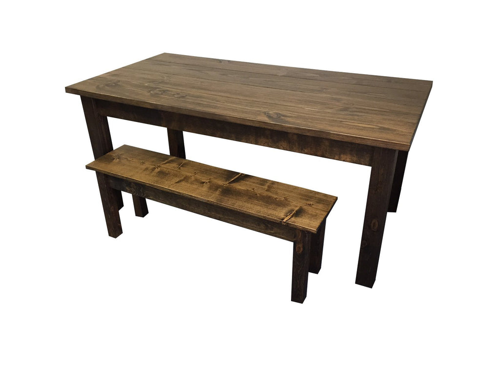 & Starns Yukon 60" Farmhouse Dining Table - Walnut Finish - 60"L x 34"W x 30"H