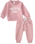 Toddler Baby Boy Girl Clothes Long Sleeve Sweatshirt Pullover Tops + Joggers Pants Outfit Set