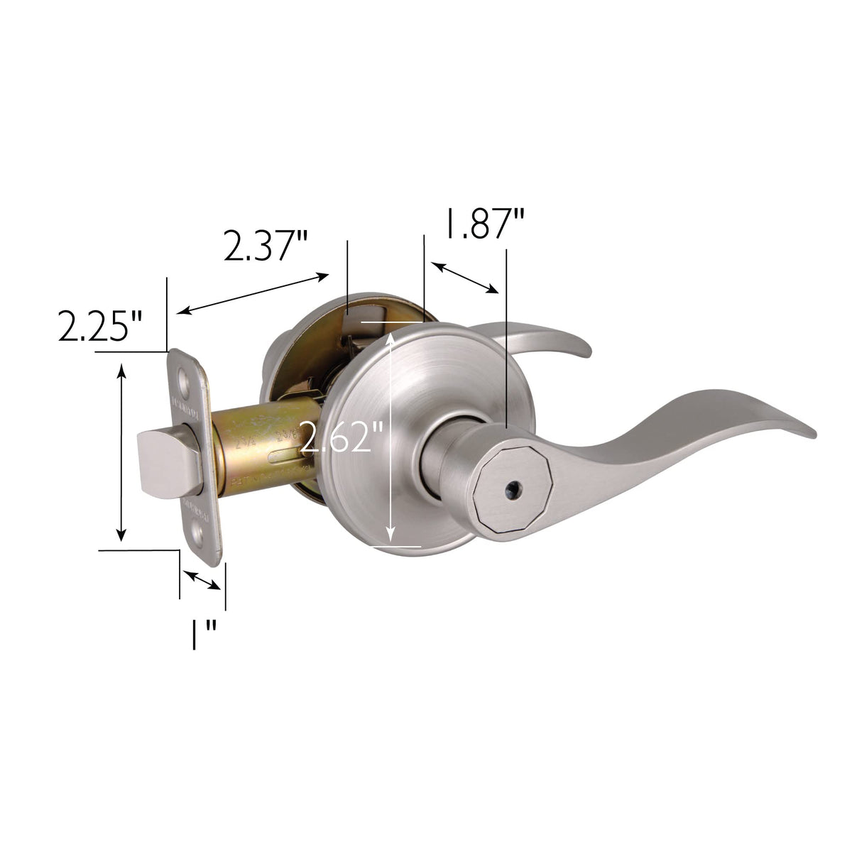 Springdale Privacy Door Lever, Satin Nickel