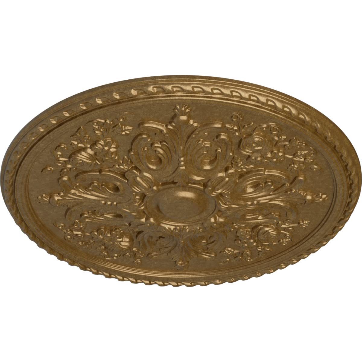 32 5/8"OD X 2"P Bradford Ceiling Medallion Fits Canopies Up to 6 5/8", Pale Gold