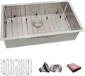 32 Inch Undermount Kitchen Sink, 32x18 Kitchen Sink Undermount, Single Bowl Undermount Sink, 18 Gauge 304 Stainless