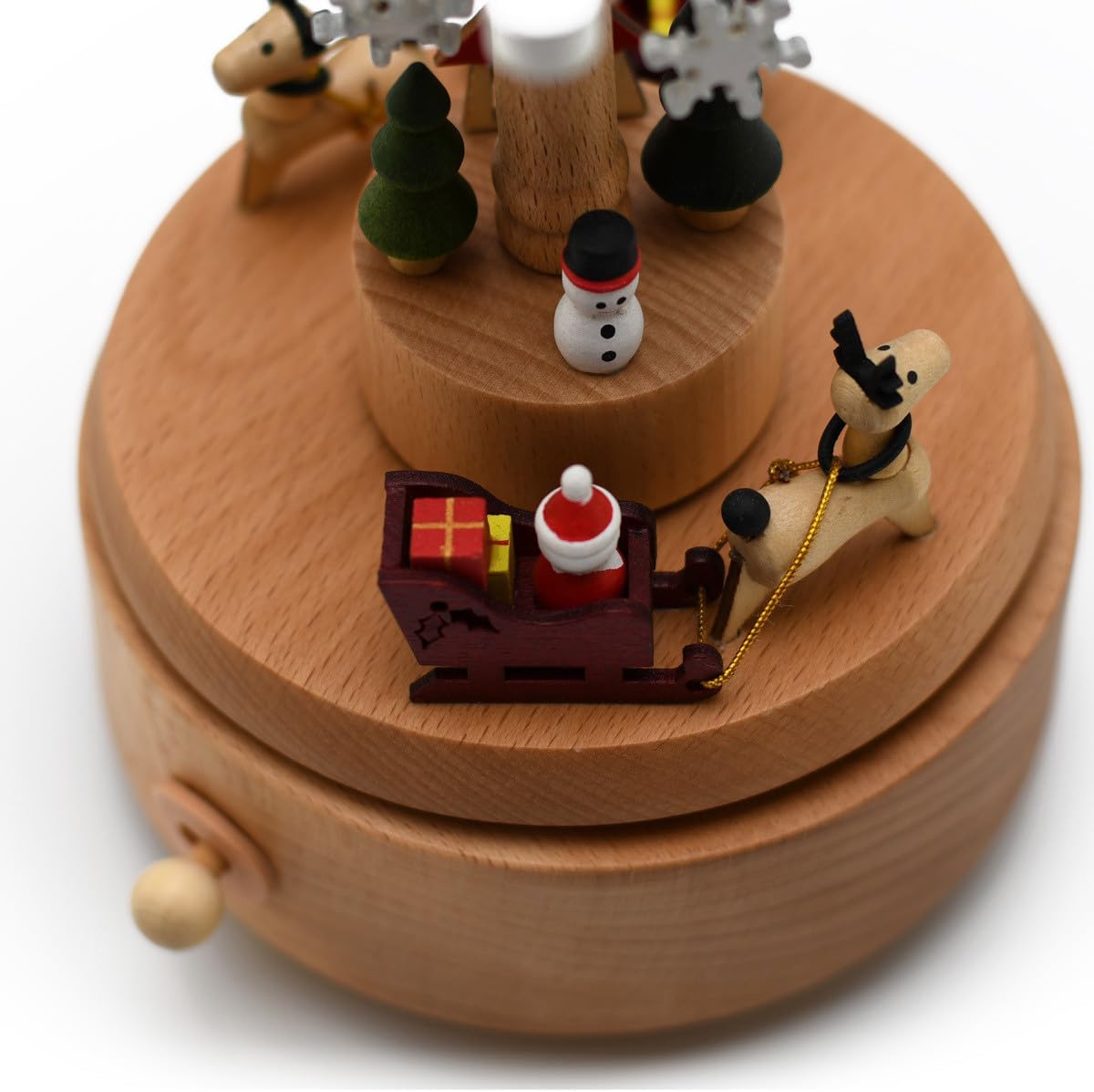 Animated 18 Note Musical Wooden Christmas Wonderland Keepsake-Many Songs to Choose-Carousel Waltz