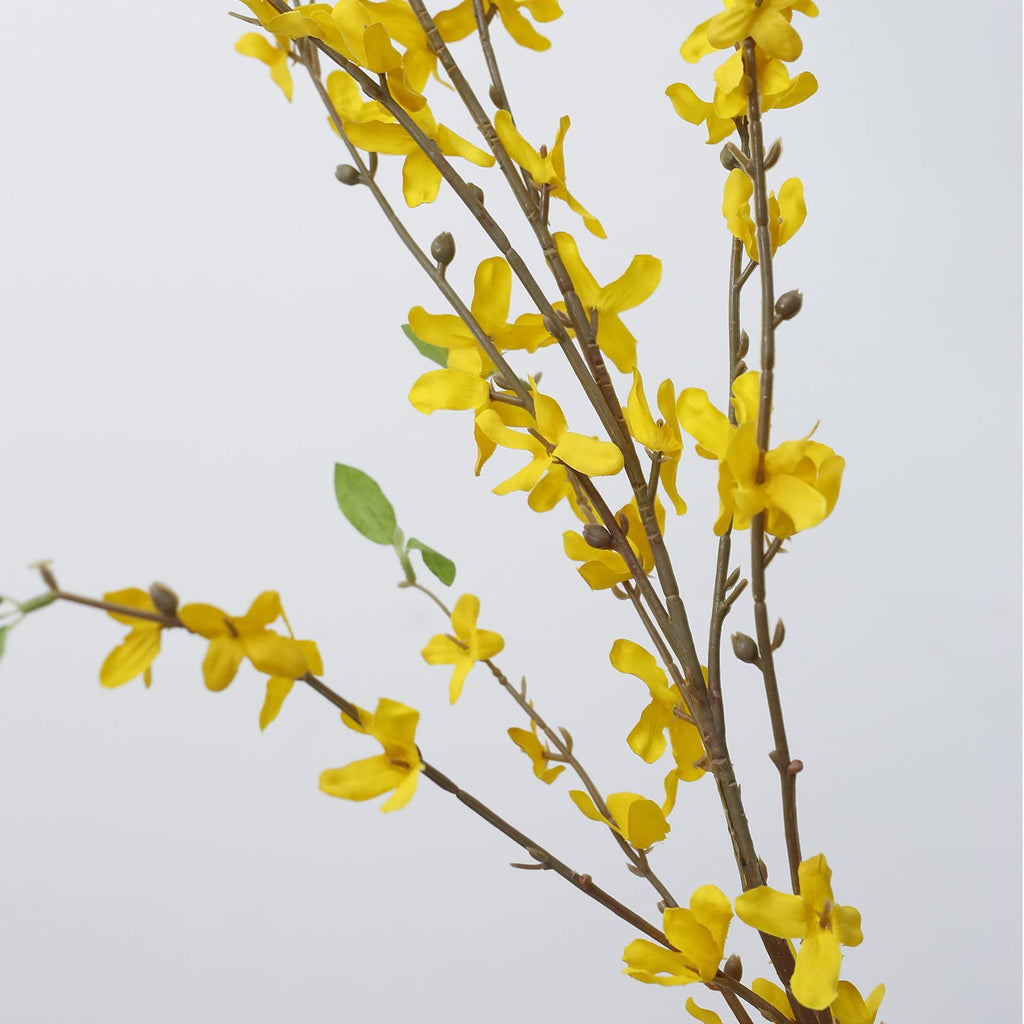 Artificial Forsythia Branches, 6 Pcs 39.4 Inch Cherry Blossom, Spring Flowers Artificial for Decoration, Silk