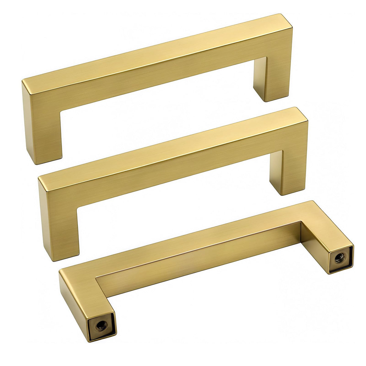 50 Pack 3.5 Inch Gold Cabinet Handles Brushed Gold Cabinet Pull