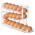 Clear FIFO Egg Holder for Fridge, Egg Dispenser for Eggs 18 Count