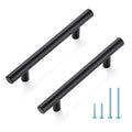 Matte Black Cabinet Pulls Drawer Pulls, 3-3/4 Inch CC, 10 Pack