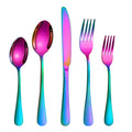 Rainbow Silverware Set,20-Piece Stainless Steel Flatware Set for 4