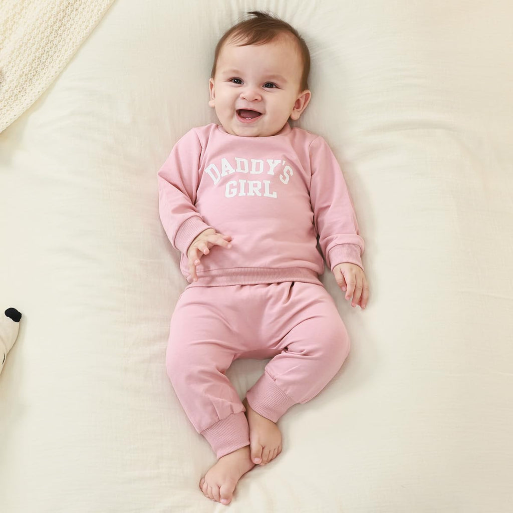 Toddler Baby Boy Girl Clothes Long Sleeve Sweatshirt Pullover Tops + Joggers Pants Outfit Set
