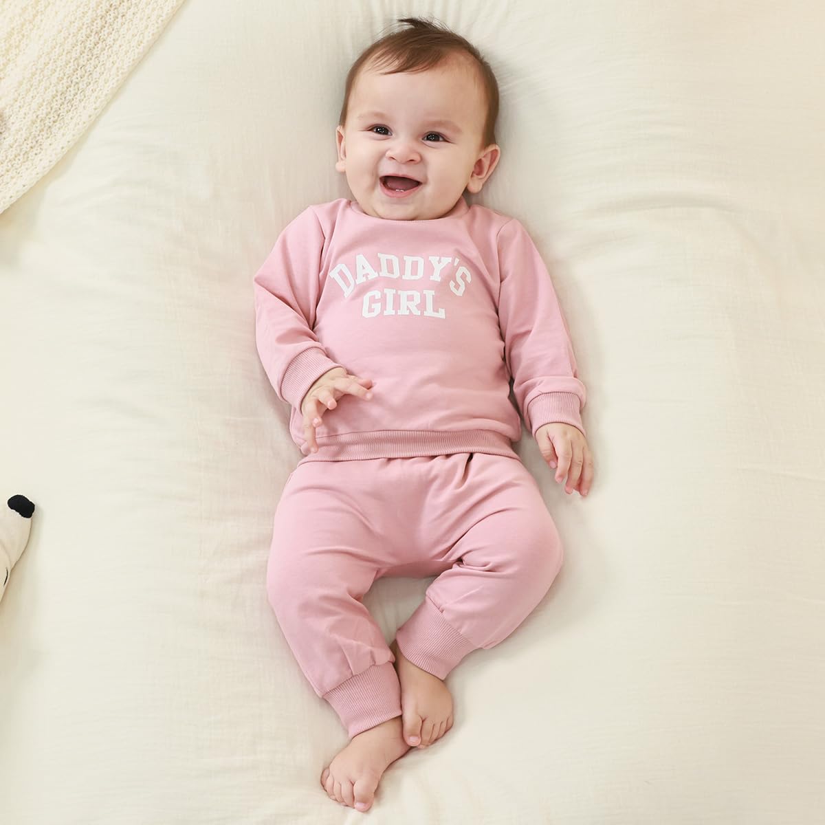 Toddler Baby Boy Girl Clothes Long Sleeve Sweatshirt Pullover Tops + Joggers Pants Outfit Set