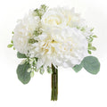 Wedding Bouquets for Bridesmaids, White Artificial Rose Flowers, Silk Bouquet Set for Bride, Church Ceremony Wedding