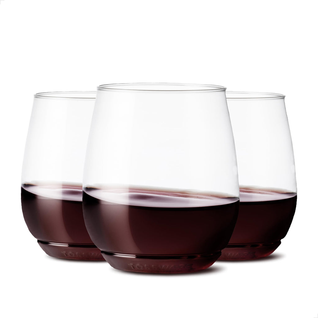 POP 14oz Vino SET OF 48, Recyclable, Unbreakable Unbreakable & Crystal Clear Plastic Wine Glasses, 48 Count (Pack of
