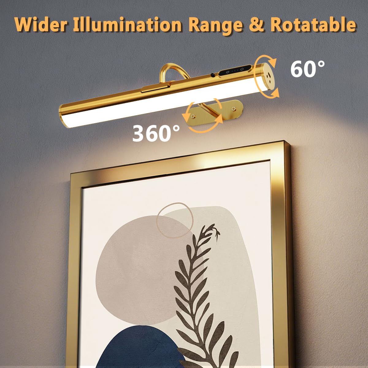 Wireless Rechargeable Picture Light, Battery Operated Art Light