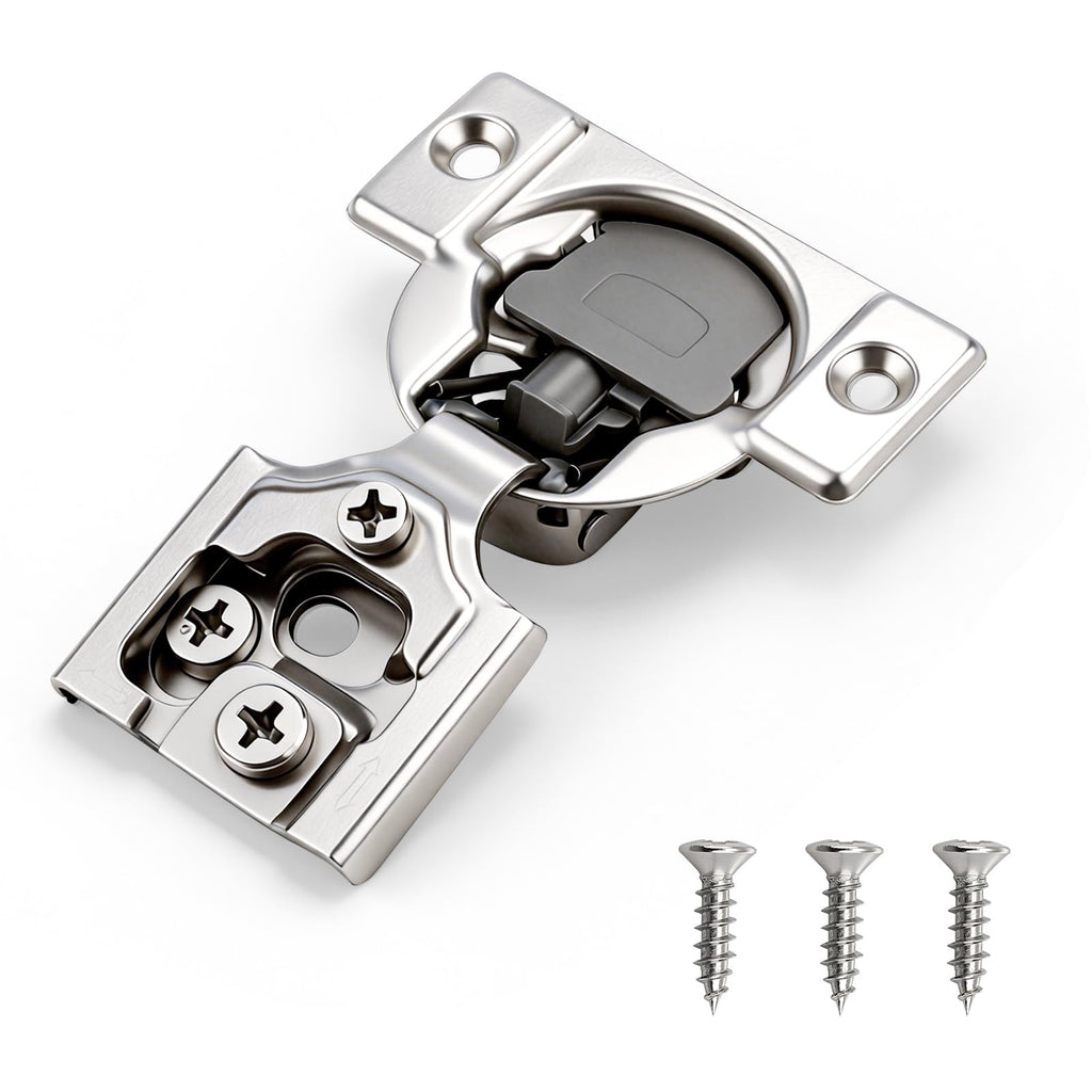 1/2" Overlay Soft Close Hinges, Face Frame Cabinet Hinges, 5 Pairs