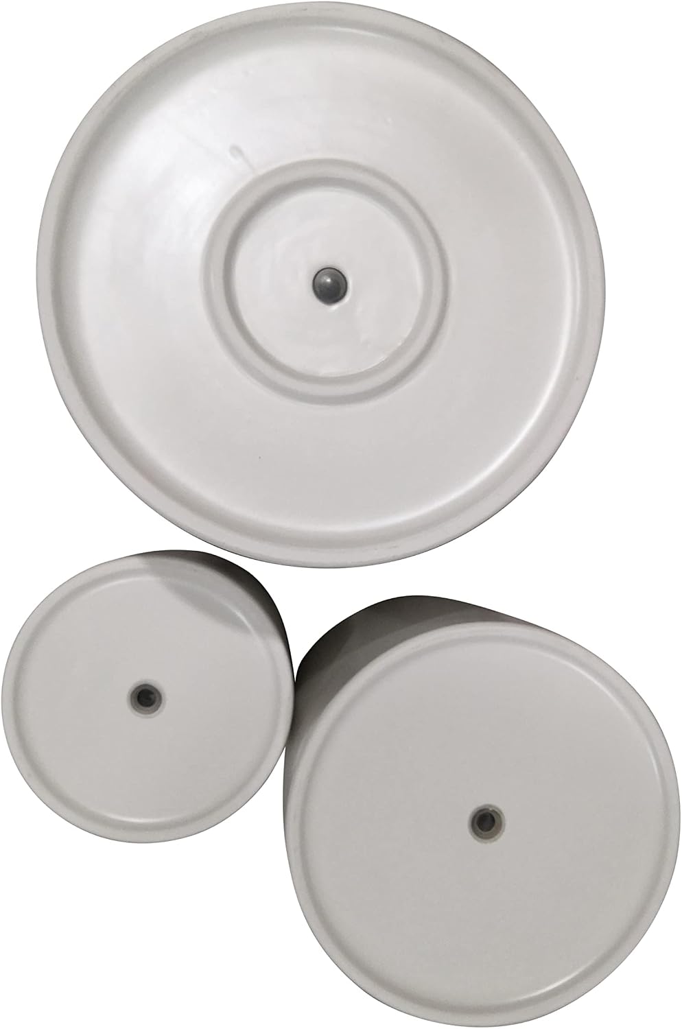 Fluted Ceramic Planters for Indoor Outdoor Plants, Round Flower Pots with Drainage Hole, Set of 3, 6 inch, 8 inch, 10