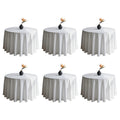 6 Pack White Table Cloth 90 Inch Round Cloth Fit 5FT Table