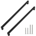 40 Pack 15 Inch Matte Black Cabinet Pulls, Square Drawer Handles