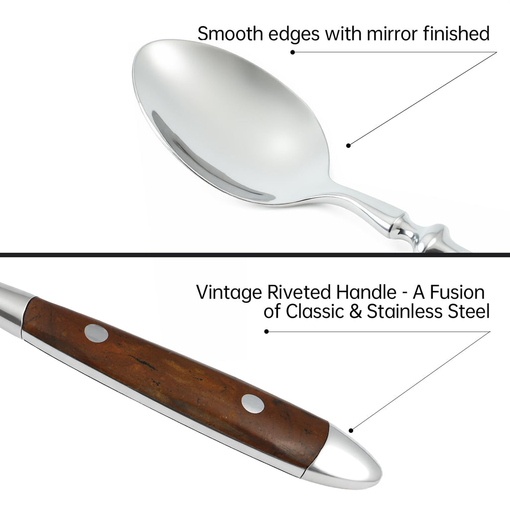 Silverware Set Brown Luxury Vintage Handle 40-Piece Service for 8