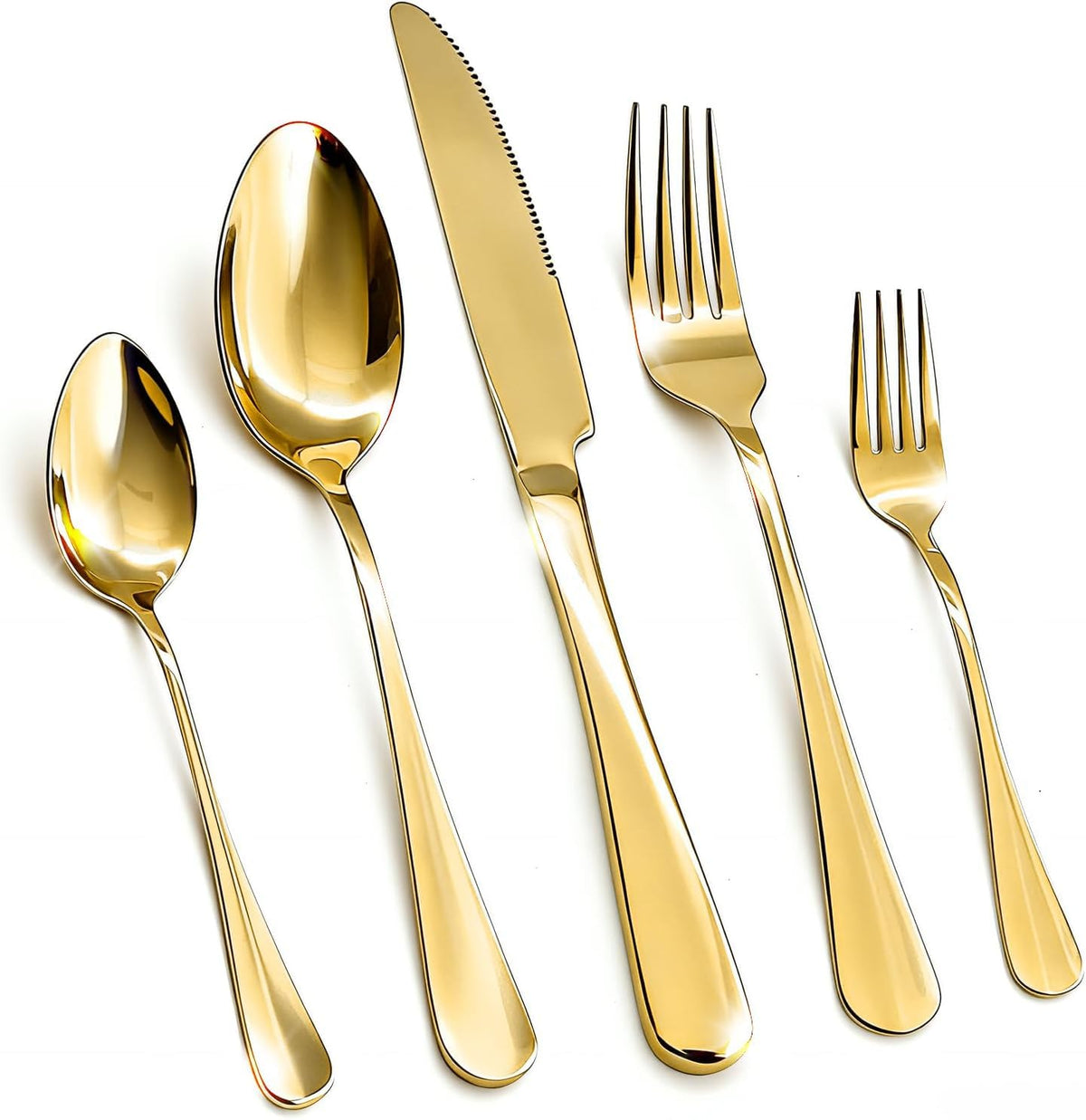 50 Piece Silverware Set, Kitchen Utensils Set for Restaurant & Home, Stainless Steel Cutlery Set, Flatware Set
