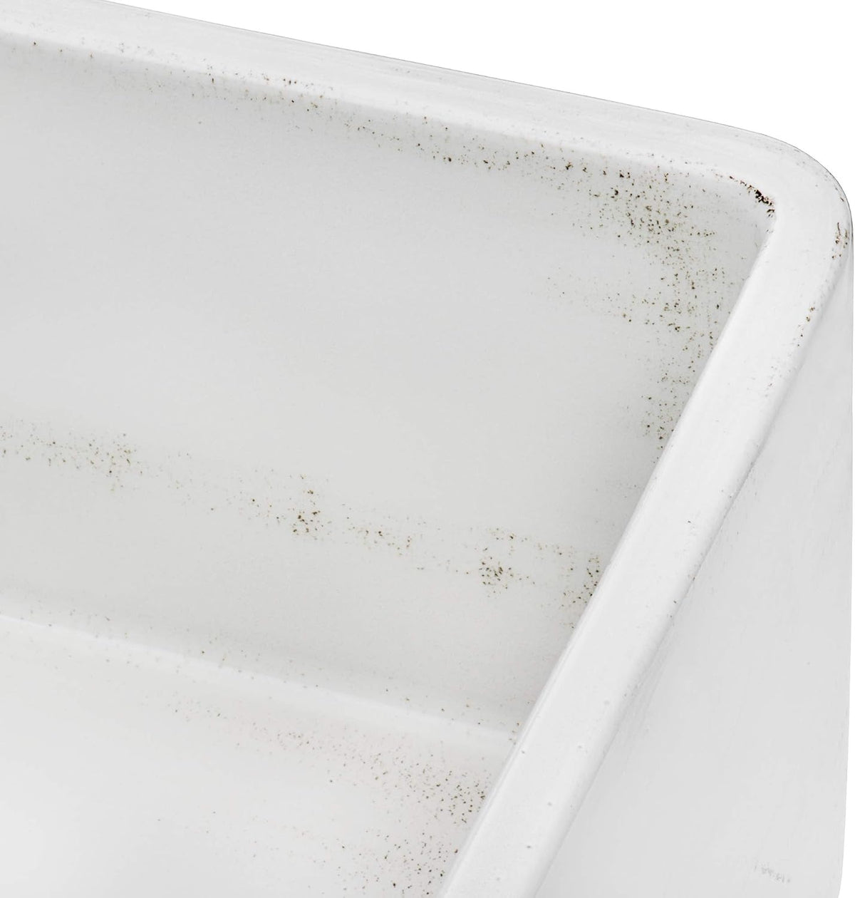 33 x 20 inch Fireclay Reversible Farmhouse Apron-Front Kitchen Sink Specialty Finish - Distressed White - RVL2300SW