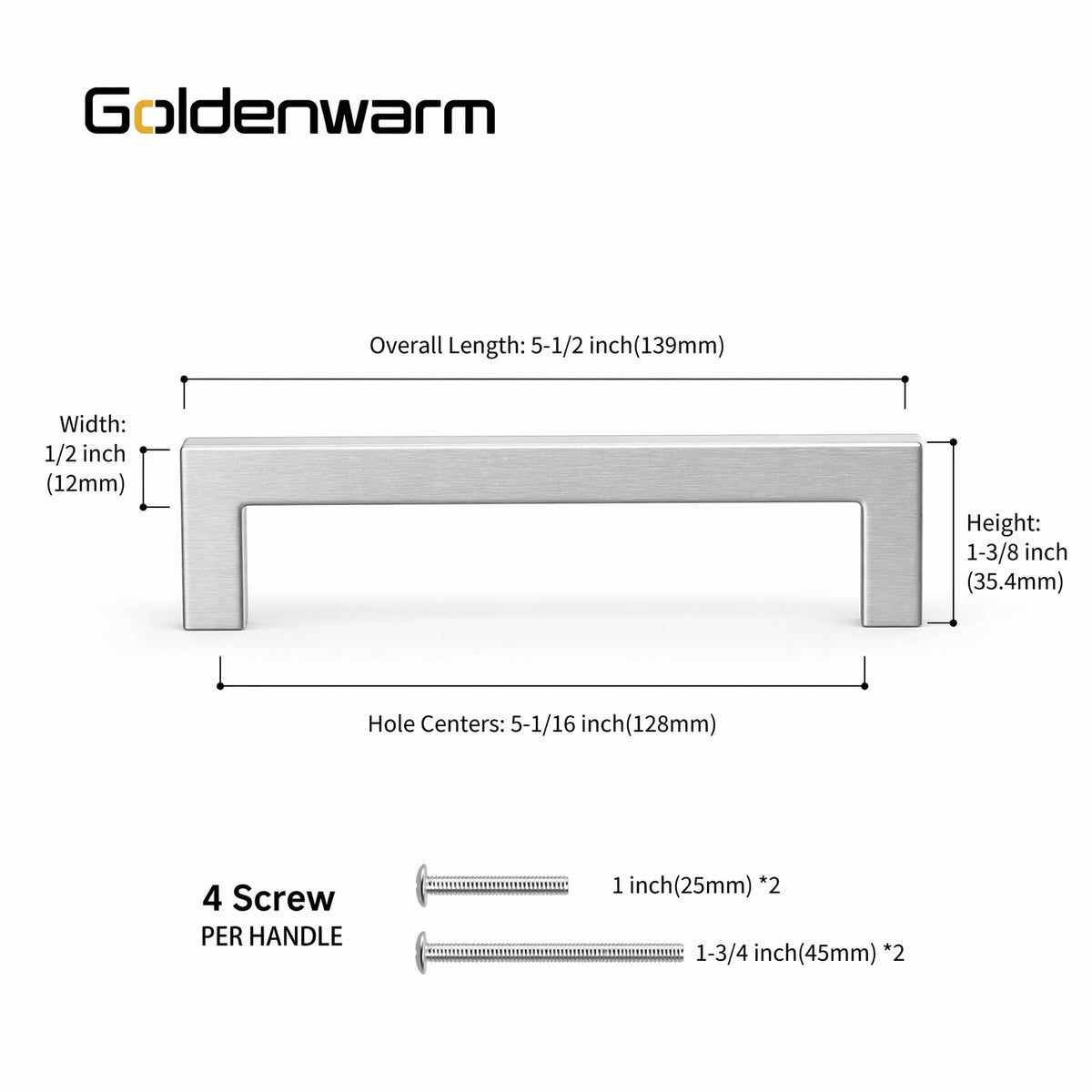 25 Pack 5 Inch Brushed Nickel Cabinet Pulls Kitchen Handles