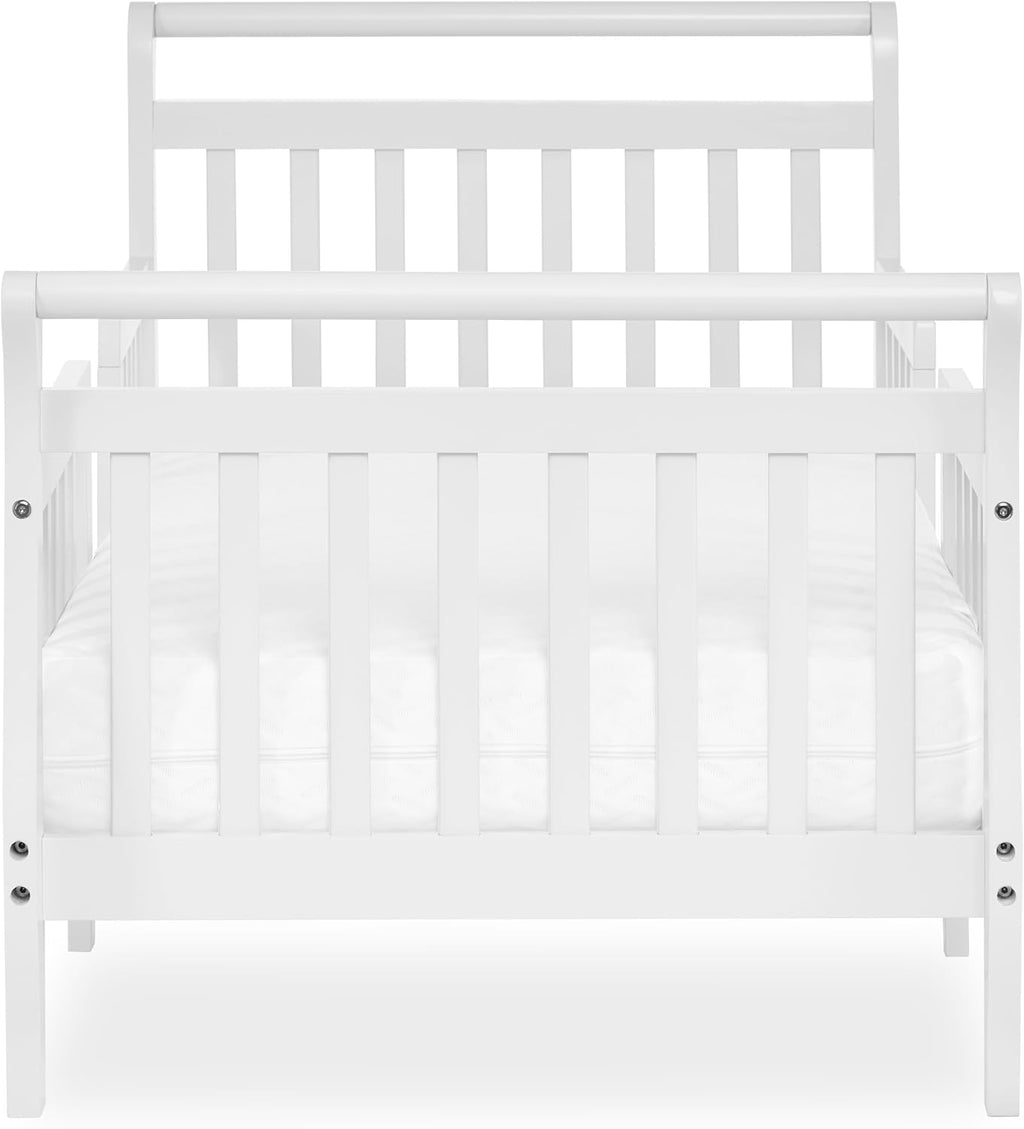 3-in-1 Toddler Bed with Rails, GREENGUARD Gold, White