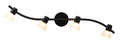4 Light Black Curved Track Lights Ceiling