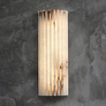 17.7in Natural Alabaster Wall Sconce Semicircle Marble Wall Light Hardwired