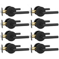 Passage Matte Black Closet Door Handles Interior 8 Pack