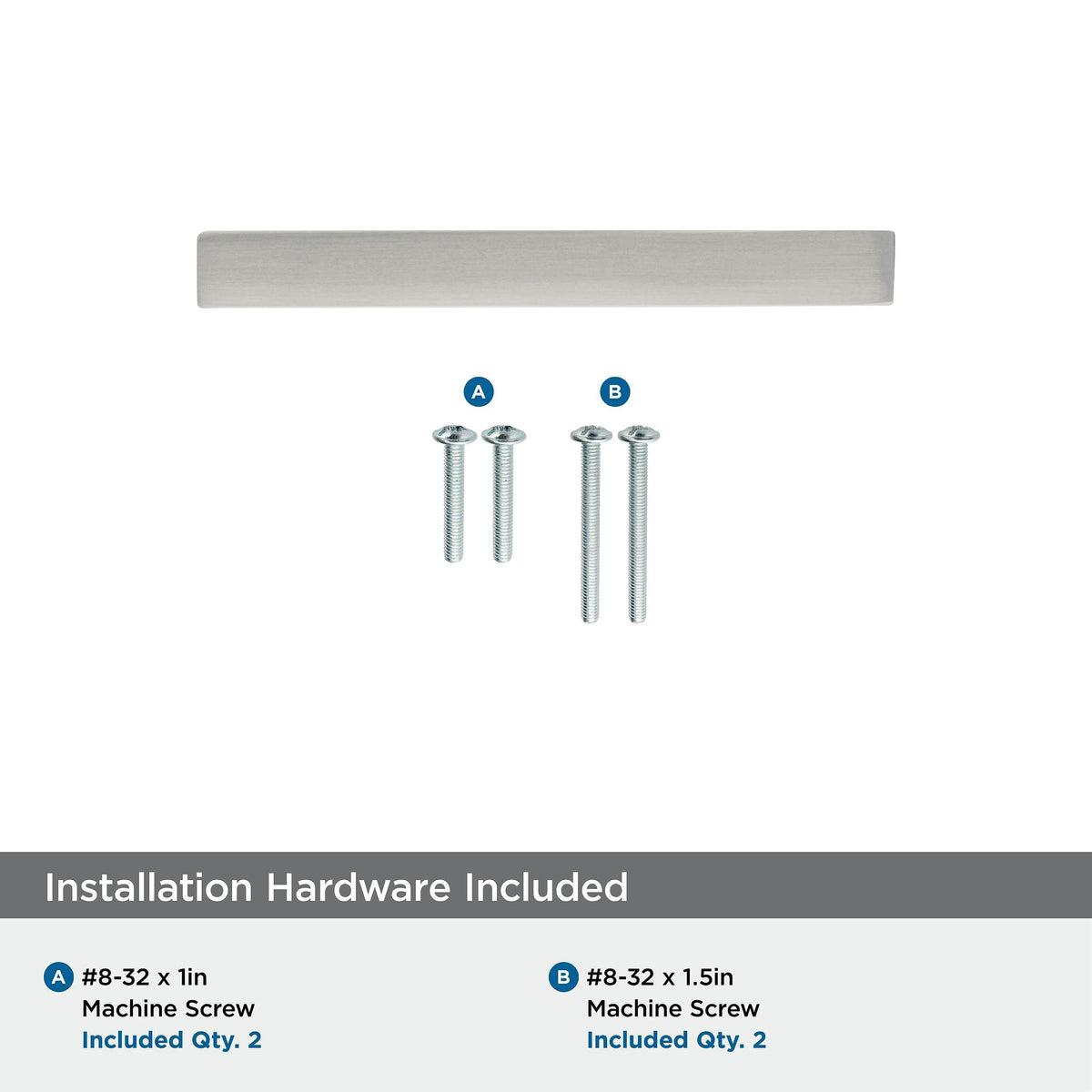 10 Pack 3" Monument Satin Nickel Drawer Pull