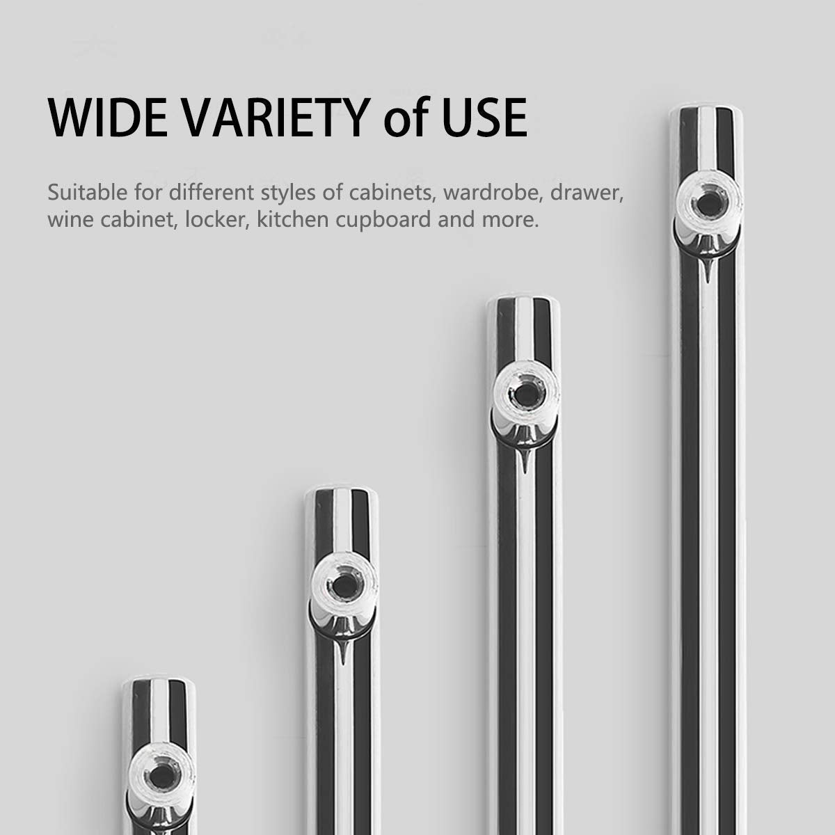 30 Pack 3 Inch Polished Chrome Cabinet Handles, 5 Inches Total Length Euro T Bar Handle Pulls, Stainless Steel
