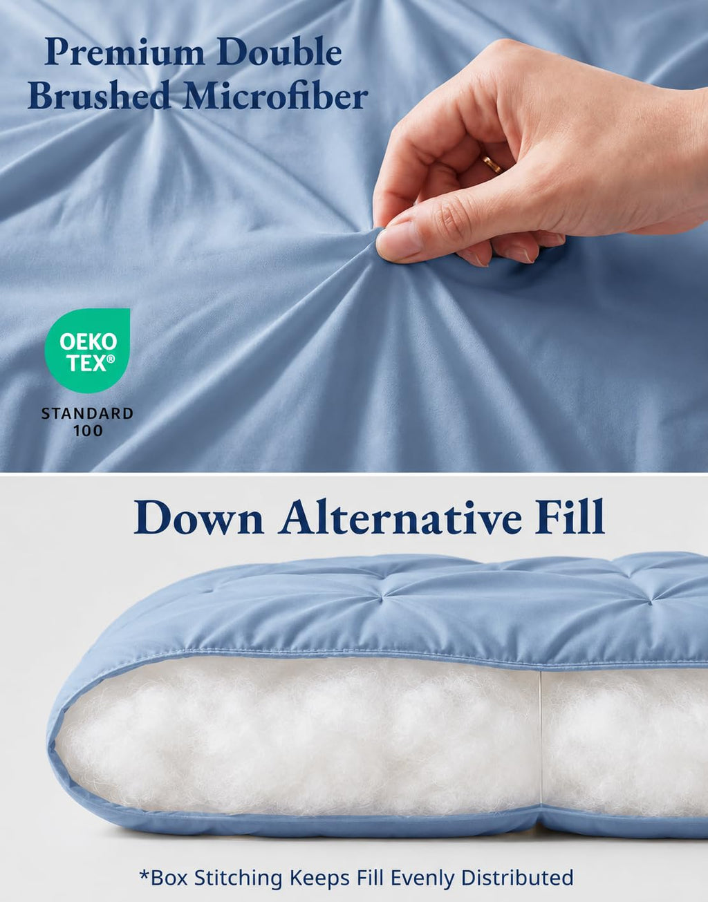 California King Comforter Set, 7 Pc Bed in a Bag - French Blue