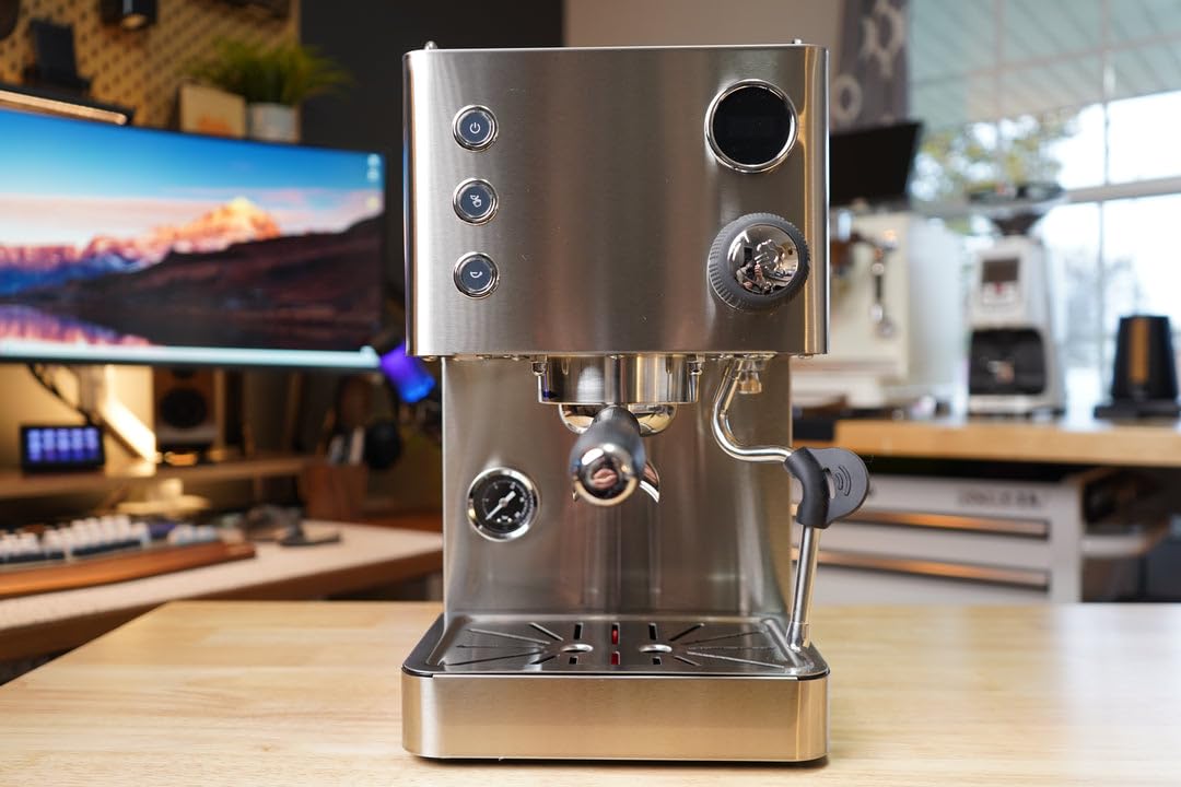 Legato V2 Espresso Machine, PID Temperature Control, 58mm Portafilter, Stainless Steel