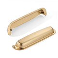 10 Pack 7"(178mm) Hole Center Retro Satin Brass Drawer Pulls Brushed Brass Cabinet Bin Cup Pulls Bathroom Hardware