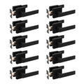 10 Pack Square Privacy Door Levers Black Privacy Door Lock Handleset Keyless Lockset Door Knobs Interior Handles