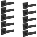 Dummy Door Handles Interior Closet Black Pack of 10 Without Latch